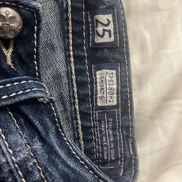 Miss Me Dark Blue Jean Shorts - Picture 4 of 5